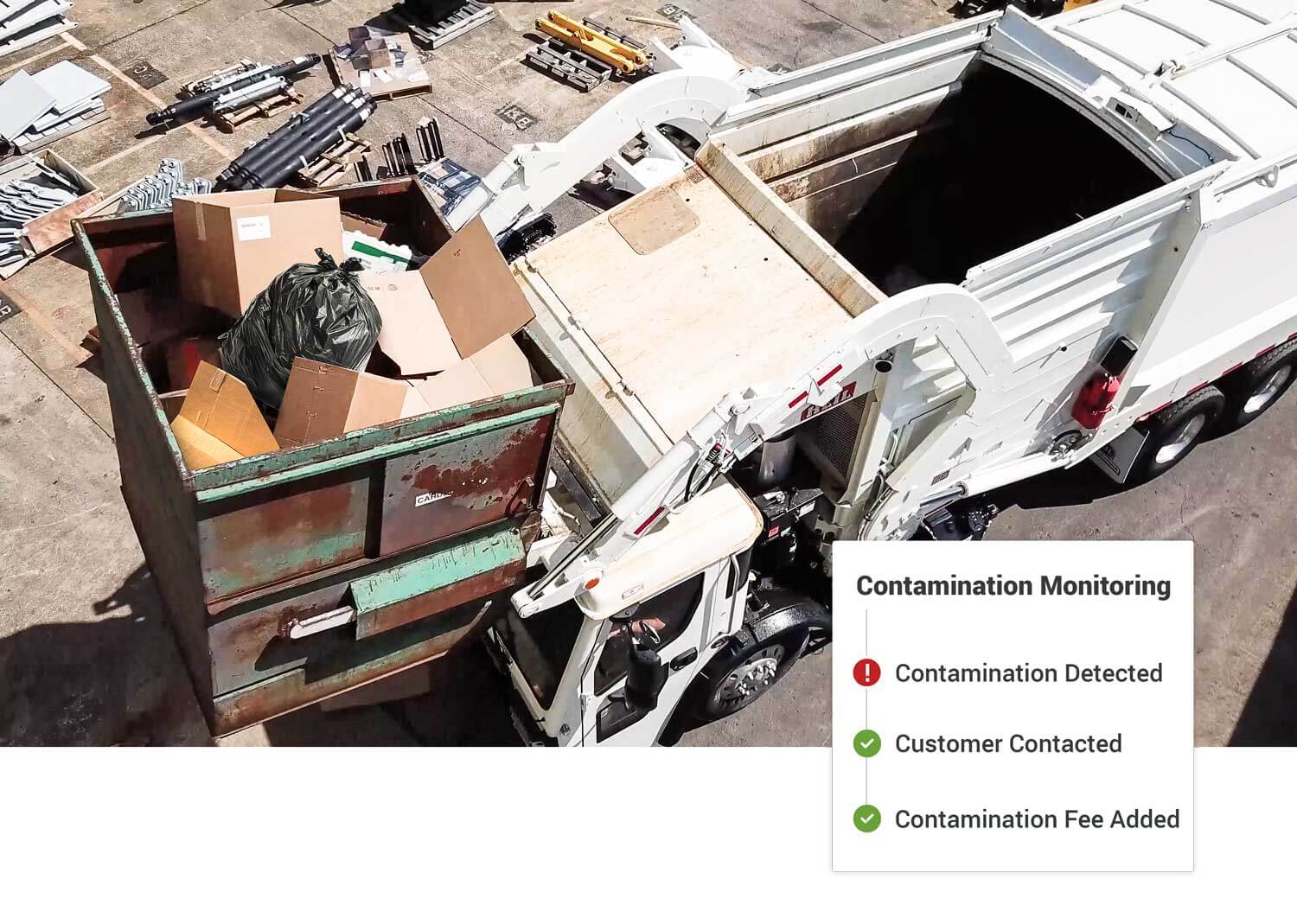 Garbage truck recycling contamination