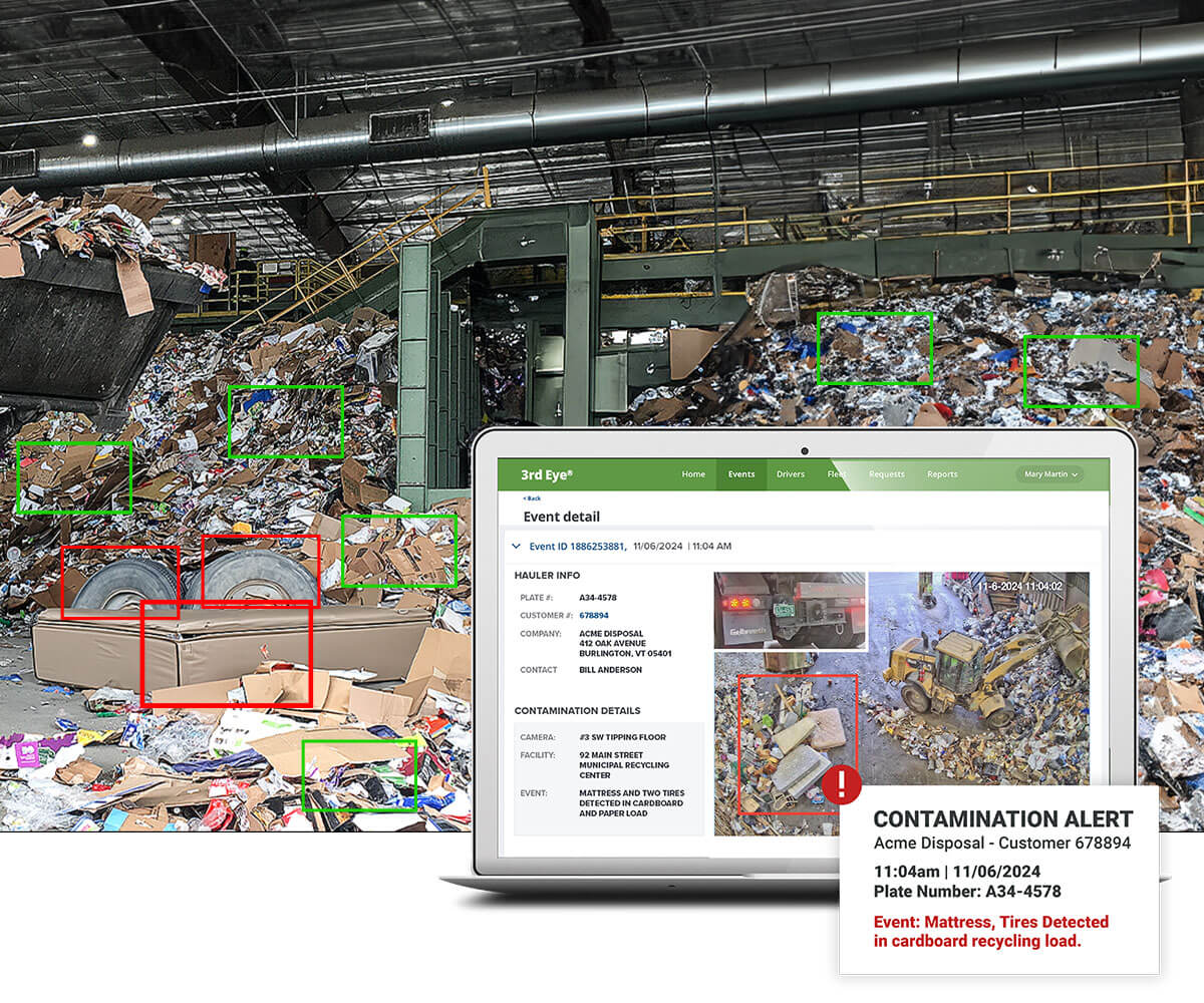contamination detection software for landfills, MRFs, and transfer stations