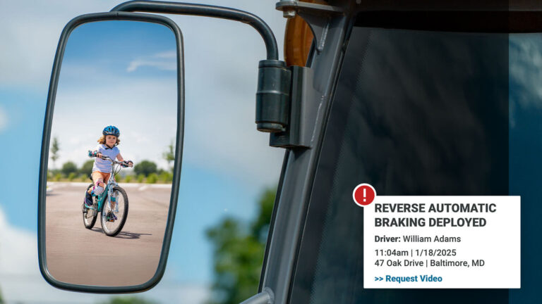 Reverse Automatic Braking for garbage trucks and uility fleets